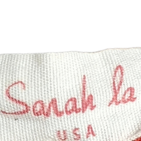 SARAH LA Rust Orange Floral Lace Hem Sleeveless Crop Top Small - Picture 4 of 6